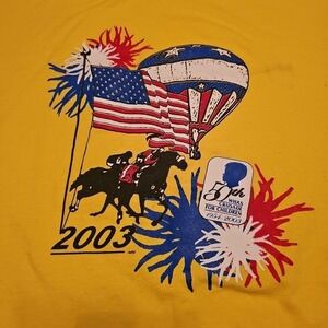 Vintage Kentucky Derby Graphic T shirt 2003 Crusade For Children Patriotic Men L